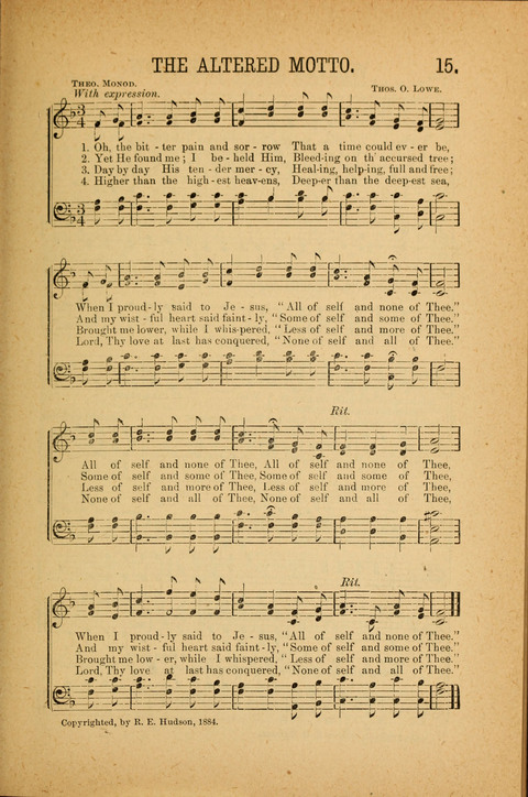 Songs of Peace, Love and Joy: for Sabbath Schools and Gospel Meetings page 15
