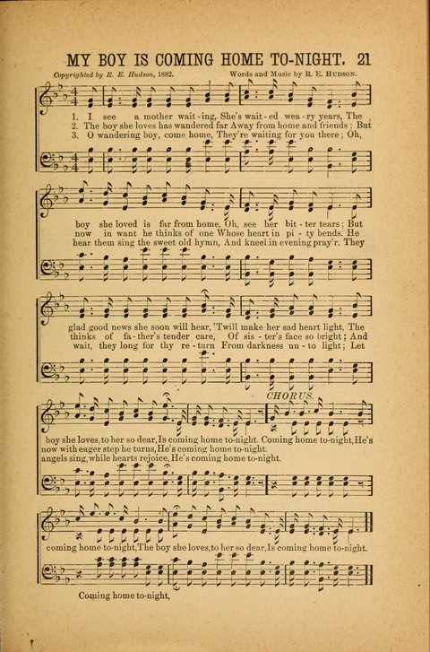 Songs of Peace, Love and Joy: for Sabbath Schools and Gospel Meetings page 21