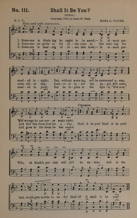 Sacred Praise: for Use in Gospel Meetings, Evangelistic Services ... page 111