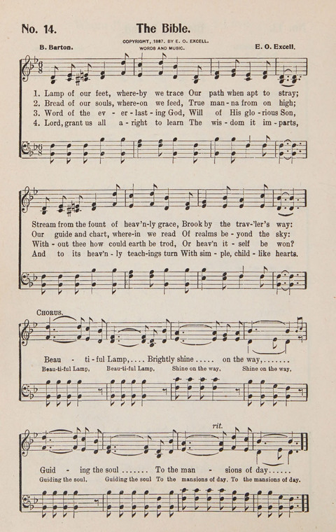 Service in Song: The cream of all the best songs, of all the best writers, together with Orders of Service for the Sunday School page 14