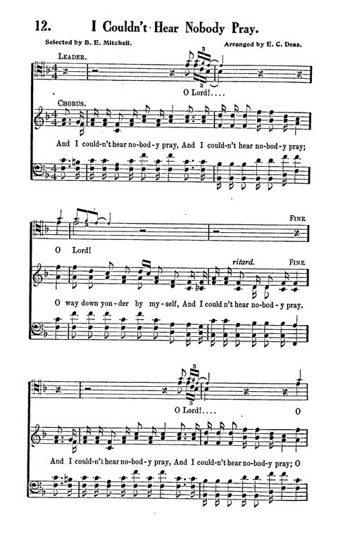 Songs and Spirituals: of negro composition for revivlas and congragational singing page 12