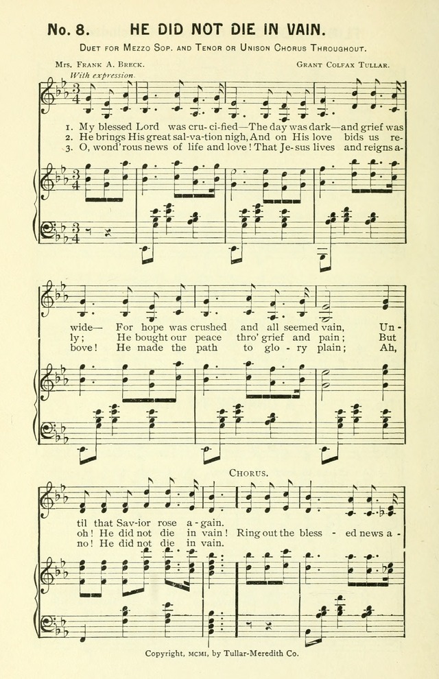 Sermons in Song No. 3: a collection of gospel hymns for use in the Sunday school, church prayer meeting, young people