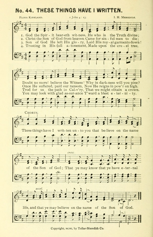 Sermons in Song No. 3: a collection of gospel hymns for use in the Sunday school, church prayer meeting, young people