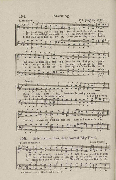 Salvation Songs: A collection of Songs and Hymns adapted to the needs of Revivals, Sabbath Schools, and Gospel Meetings Generally page 100