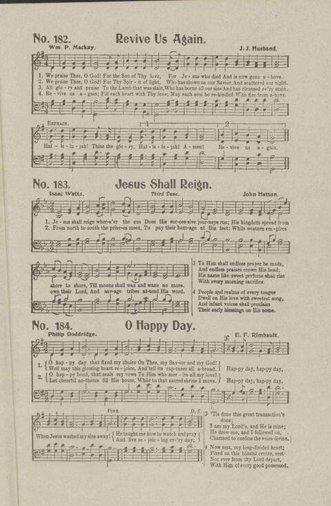 Salvation Songs: A collection of Songs and Hymns adapted to the needs of Revivals, Sabbath Schools, and Gospel Meetings Generally page 151