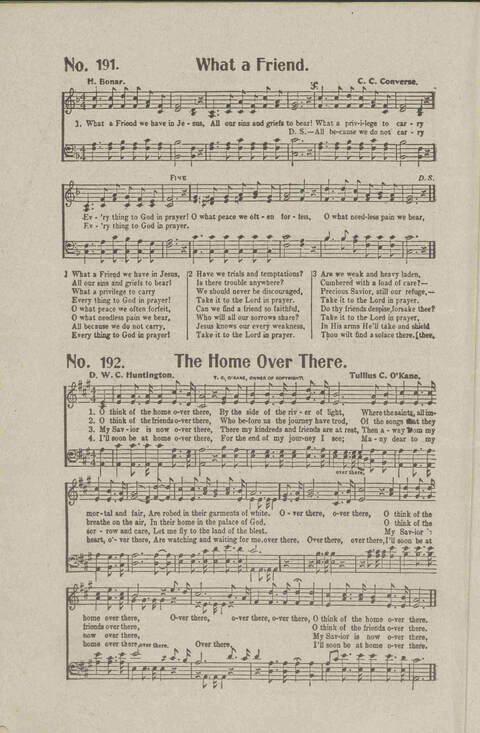 Salvation Songs: A collection of Songs and Hymns adapted to the needs of Revivals, Sabbath Schools, and Gospel Meetings Generally page 154