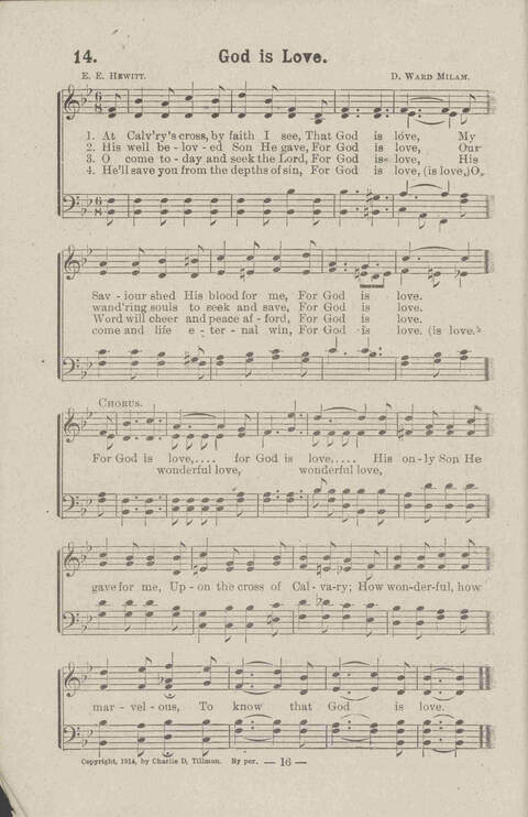 Salvation Songs: A collection of Songs and Hymns adapted to the needs of Revivals, Sabbath Schools, and Gospel Meetings Generally page 16
