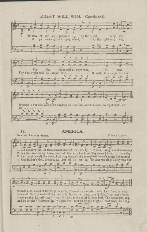 Salvation Songs: A collection of Songs and Hymns adapted to the needs of Revivals, Sabbath Schools, and Gospel Meetings Generally page 19