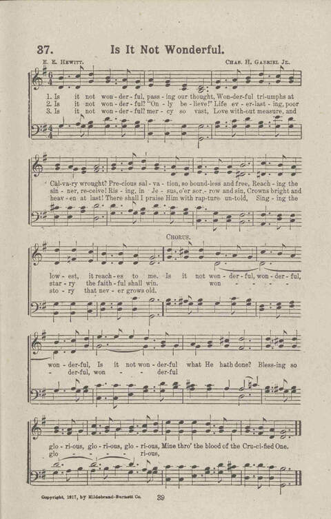 Salvation Songs: A collection of Songs and Hymns adapted to the needs of Revivals, Sabbath Schools, and Gospel Meetings Generally page 39