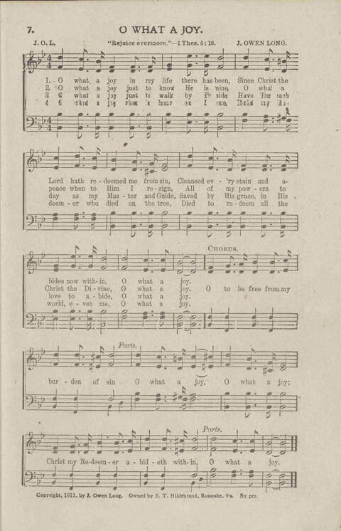 Salvation Songs: A collection of Songs and Hymns adapted to the needs of Revivals, Sabbath Schools, and Gospel Meetings Generally page 9