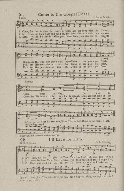 Salvation Songs: A collection of Songs and Hymns adapted to the needs of Revivals, Sabbath Schools, and Gospel Meetings Generally page 90