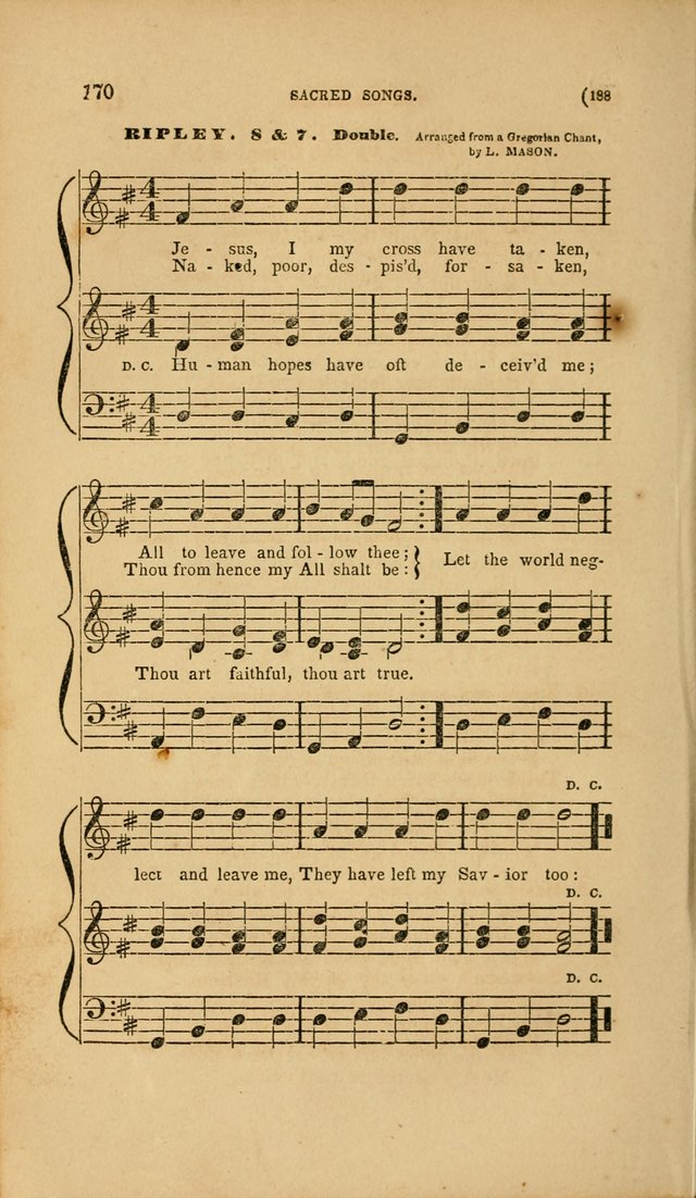 Sacred Songs for Family and Social Worship: comprising the most approved spiritual hymns with chaste and popular tunes page 188