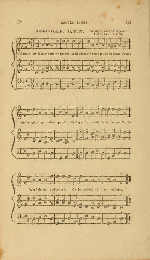 Sacred Songs for Family and Social Worship: comprising the most approved spiritual hymns with chaste and popular tunes page 20