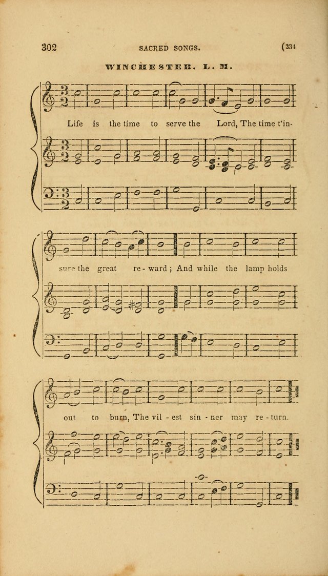 Sacred Songs for Family and Social Worship: comprising the most approved spiritual hymns with chaste and popular tunes page 334