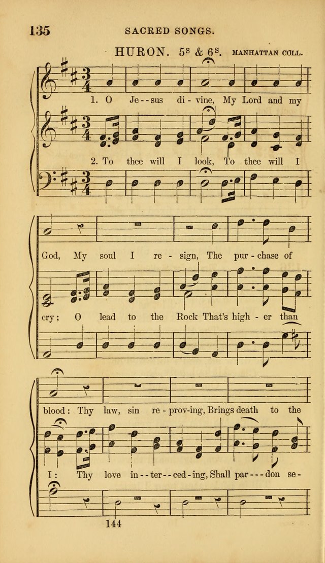 Sacred Songs for Family and Social Worship: comprising the most approved spiritual hymns with chaste and popular tunes ( New ed. rev. and enl.) page 146