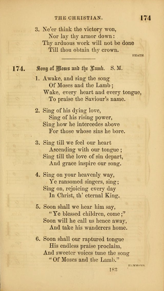 Sacred Songs for Family and Social Worship: comprising the most approved spiritual hymns with chaste and popular tunes ( New ed. rev. and enl.) page 185