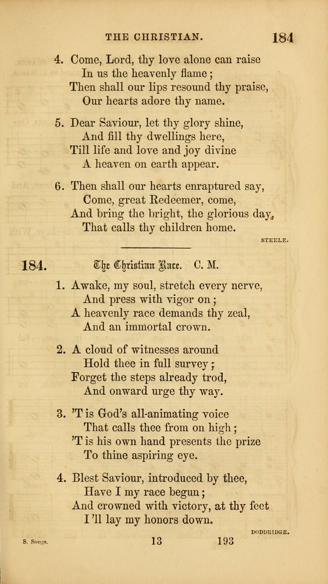Sacred Songs for Family and Social Worship: comprising the most approved spiritual hymns with chaste and popular tunes ( New ed. rev. and enl.) page 195