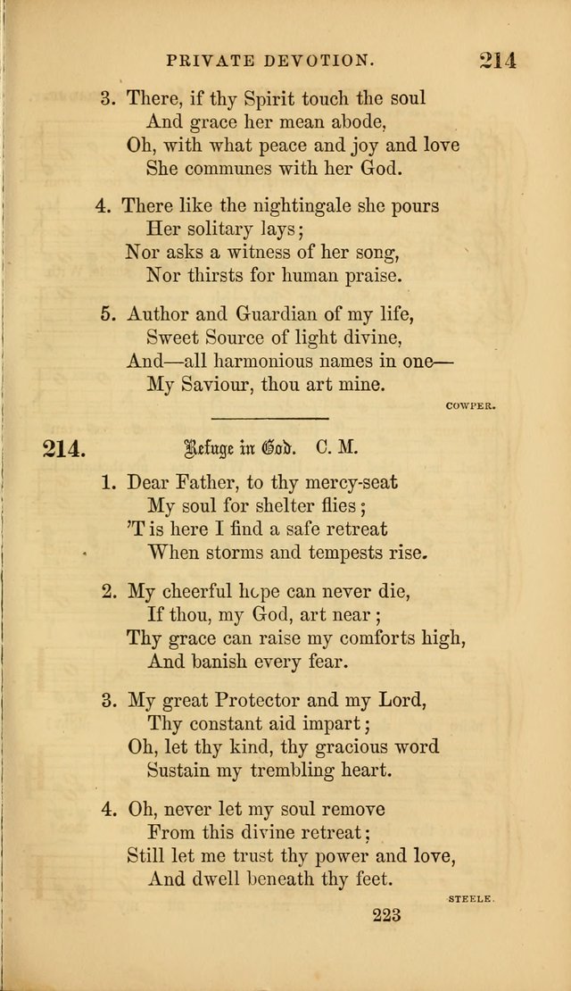 Sacred Songs for Family and Social Worship: comprising the most approved spiritual hymns with chaste and popular tunes ( New ed. rev. and enl.) page 225