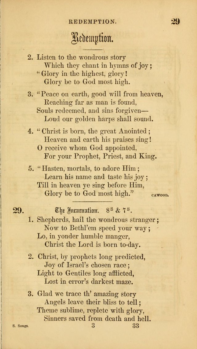Sacred Songs for Family and Social Worship: comprising the most approved spiritual hymns with chaste and popular tunes ( New ed. rev. and enl.) page 33