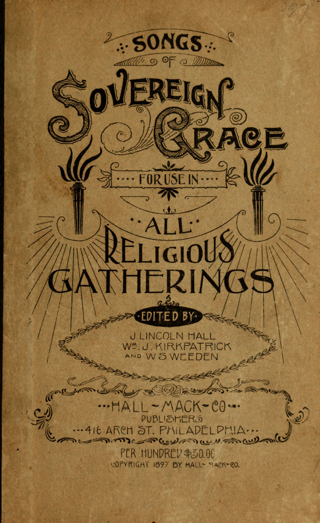 Songs of Sovereign Grace page cover