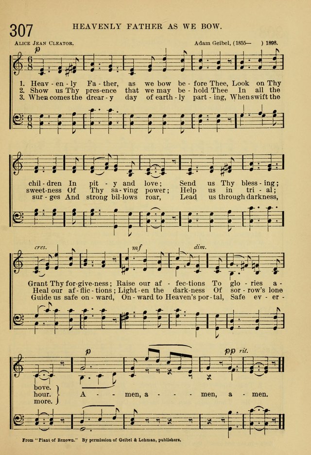 The Sunday School Hymnal: with offices of devotion page 308