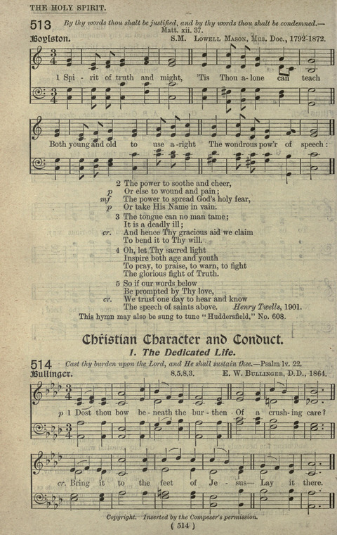 The Sunday School Hymnary: a twentieth century hymnal for young people (4th ed.) page 513