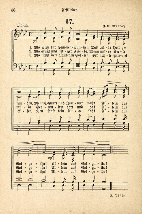 Sonntagsschulharfe: Eine Sammlung auserlesener Lieder und Melodien für die Jugend page 40
