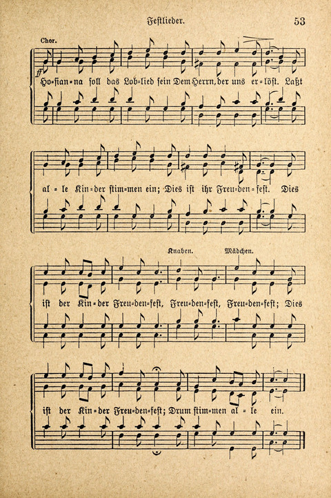 Sonntagsschulharfe: Eine Sammlung auserlesener Lieder und Melodien für die Jugend page 53