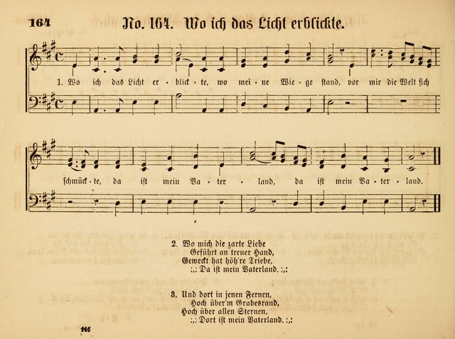 Sonntags-Schul-Harfe: sammlung drei- und vierstimmiger Lieder, Choräle und Responsorien: der Jugend der deutschen evang.-lutherischen Kirche in Amerika (Neuestes Aufl.) page 144
