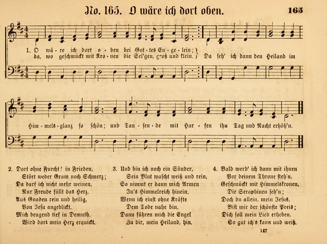 Sonntags-Schul-Harfe: sammlung drei- und vierstimmiger Lieder, Choräle und Responsorien: der Jugend der deutschen evang.-lutherischen Kirche in Amerika (Neuestes Aufl.) page 145