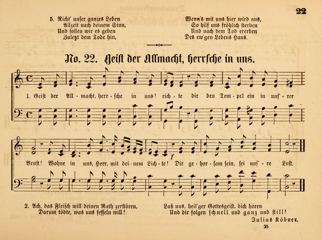 Sonntags-Schul-Harfe: sammlung drei- und vierstimmiger Lieder, Choräle und Responsorien: der Jugend der deutschen evang.-lutherischen Kirche in Amerika (Neuestes Aufl.) page 21