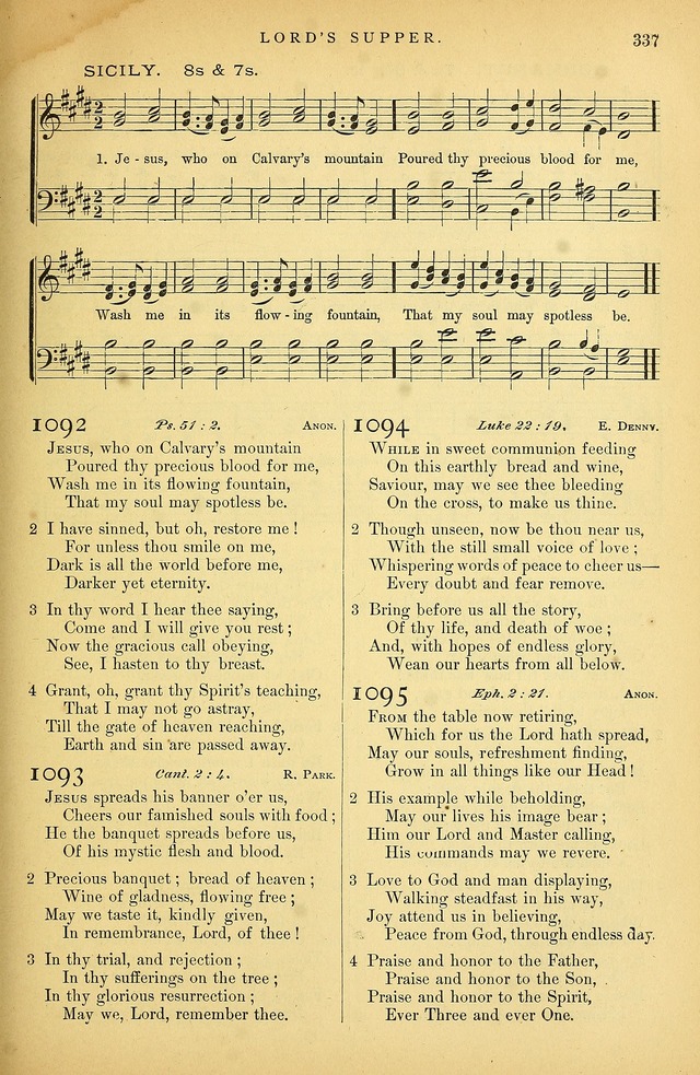 Songs for the Sanctuary: or hymns and tunes for Christian Worship page 338