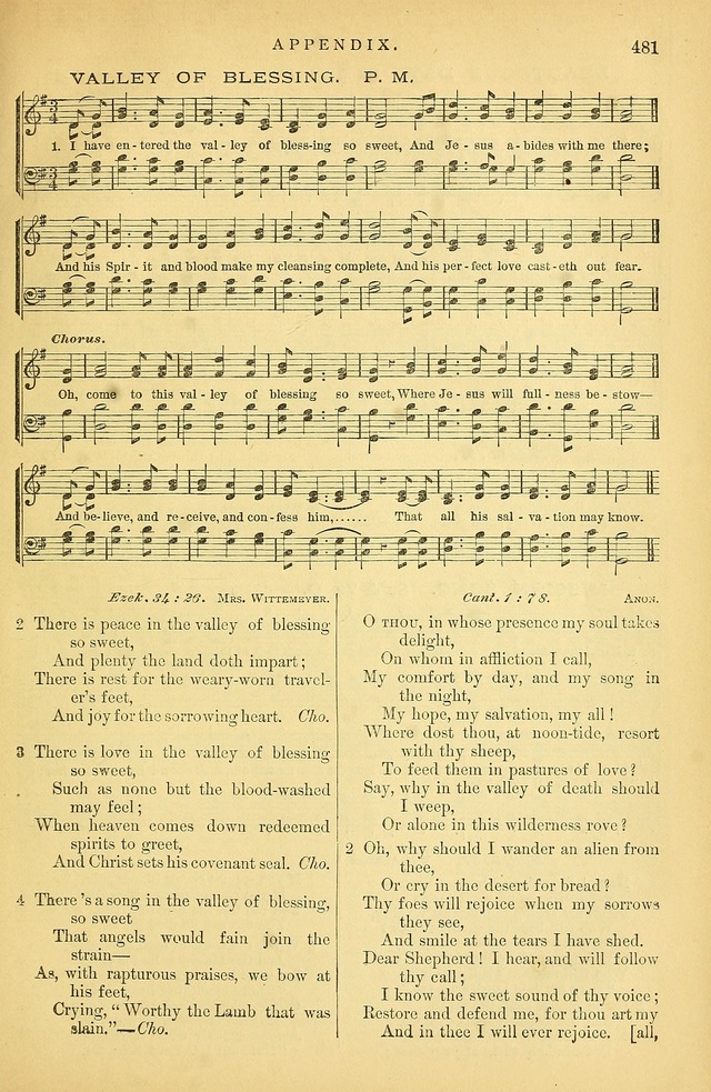 Songs for the Sanctuary: or hymns and tunes for Christian Worship page 482
