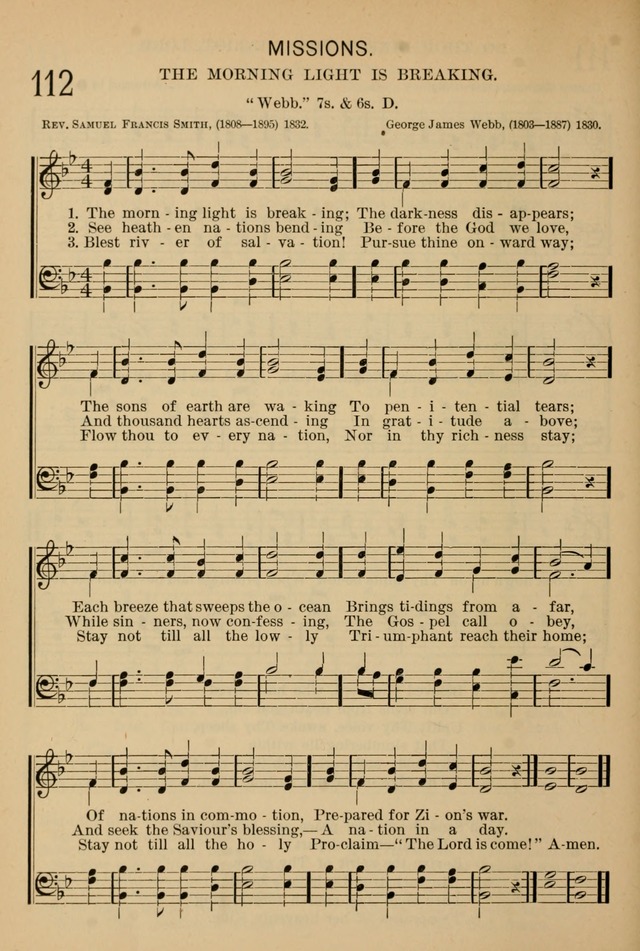 The Sunday School Hymnal: with offices of devotion page 104