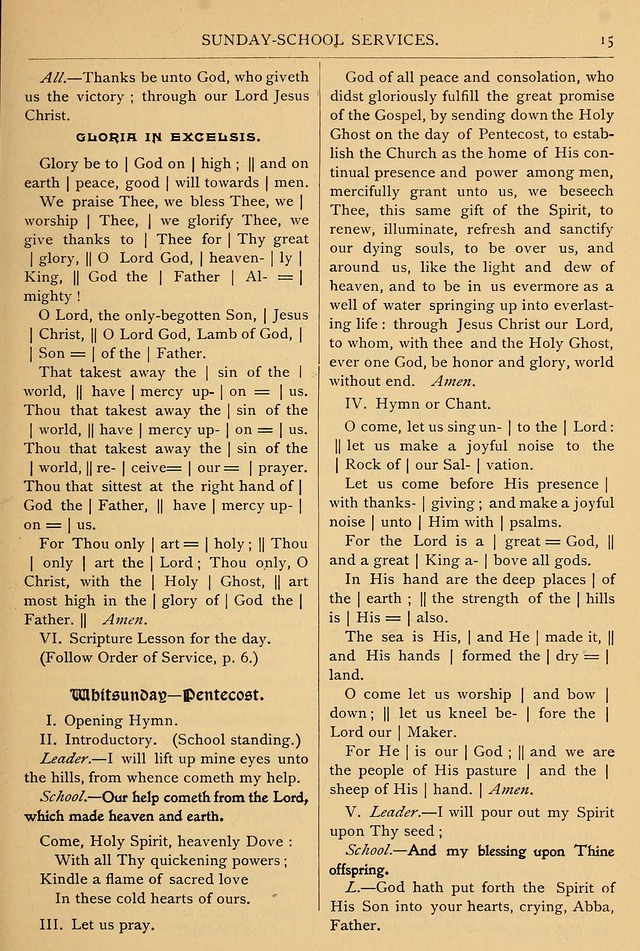 The Sunday School Hymnal: with offices of devotion page xix