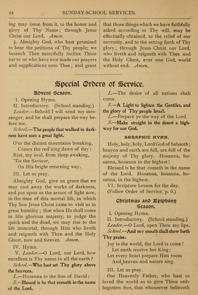 The Sunday School Hymnal: with offices of devotion page xvi