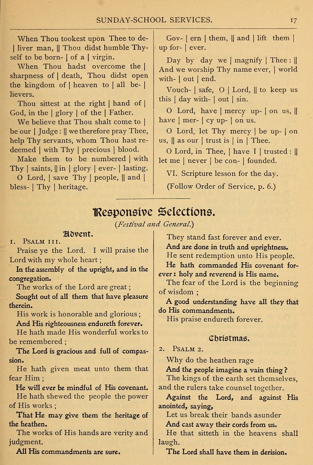 The Sunday School Hymnal: with offices of devotion page xxi