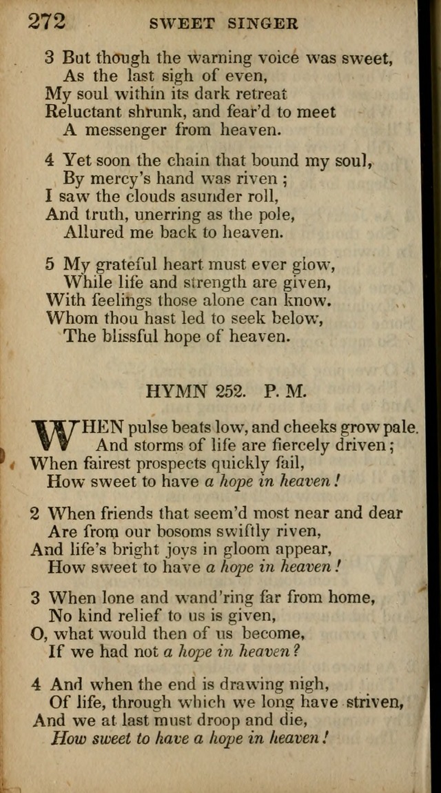 The Sweet Singer of Israel: a collection of hymns and spiritual  songs, usually sung at camp, prayer, and social meetings, and revivals of religion (New ed. much enlarged) page 272