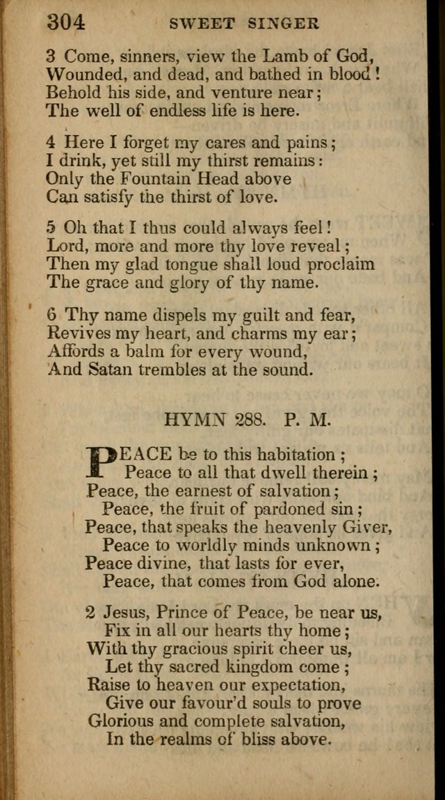 The Sweet Singer of Israel: a collection of hymns and spiritual  songs, usually sung at camp, prayer, and social meetings, and revivals of religion (New ed. much enlarged) page 304