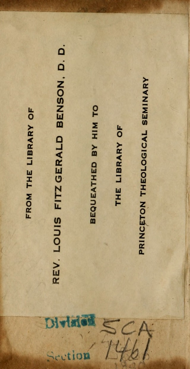 The Sweet Singer of Israel: a collection of hymns and spiritual  songs, usually sung at camp, prayer, and social meetings, and revivals of religion (New ed. much enlarged) page ii