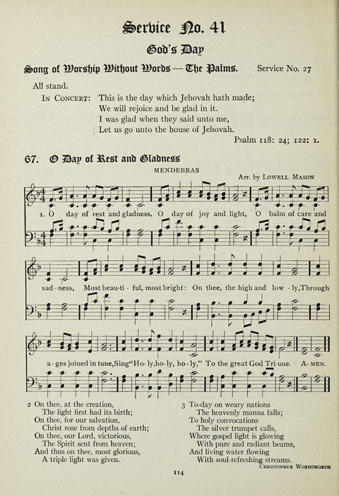 Services and Songs: for use in the Junior Department of the Church School page 114