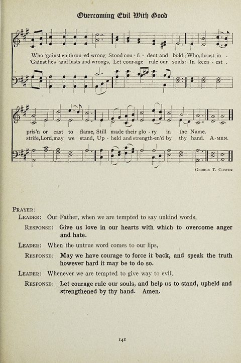 Services and Songs: for use in the Junior Department of the Church School page 141