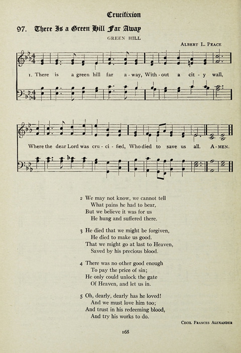 Services and Songs: for use in the Junior Department of the Church School page 168