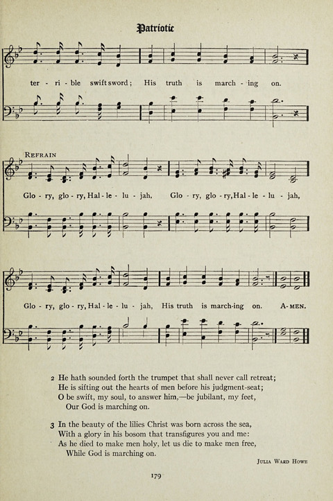 Services and Songs: for use in the Junior Department of the Church School page 179