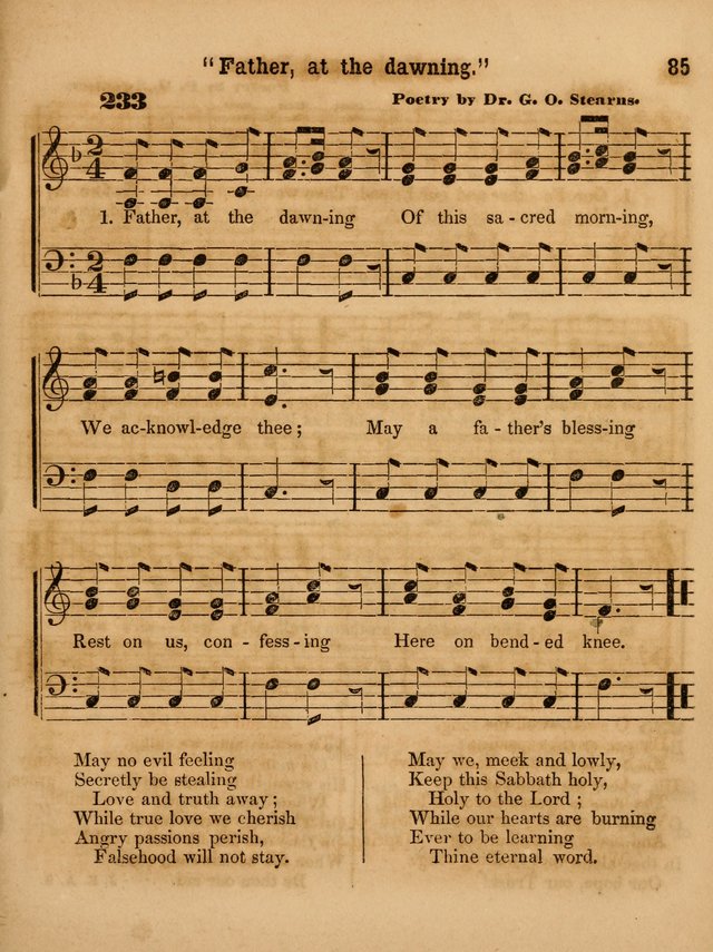 The Sabbath School Lute: a selection of hymns and appropriate melodies, adapted to the wants of Sabbath schools, families and social meetings page 85