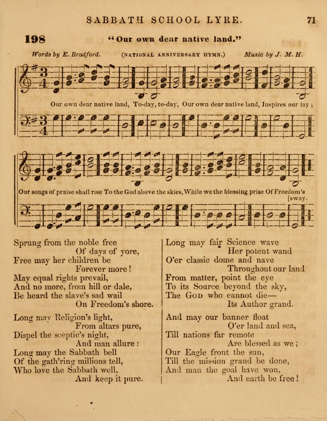 The Sabbath School Lyre: a collection of hymns and music, original and selected, for general use in sabbath schools page 71