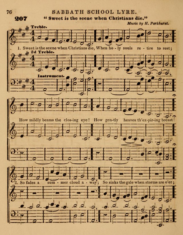 The Sabbath School Lyre: a collection of hymns and music, original and selected, for general use in sabbath schools page 76