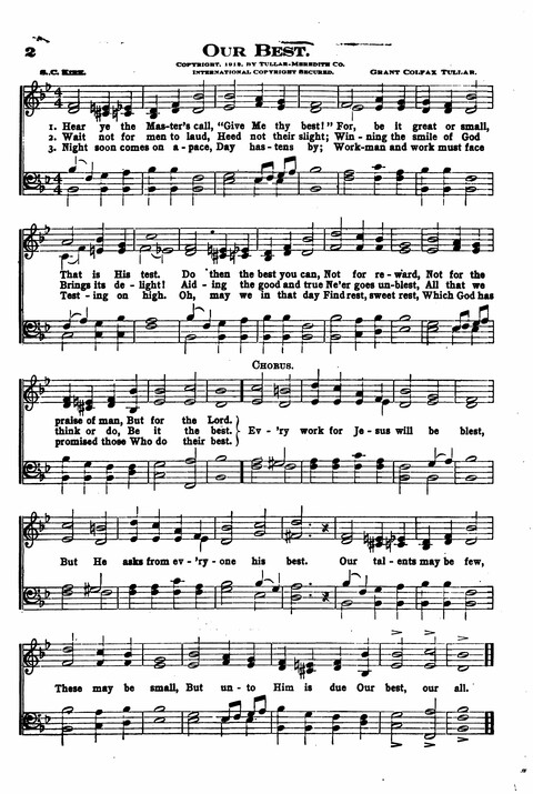 Sunday School Melodies: a Collection of new and Standard Hymns for the Sunday School page 2