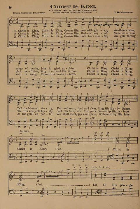 Sunday School Melodies: a Collection of new and Standard Hymns for the Sunday School page 8