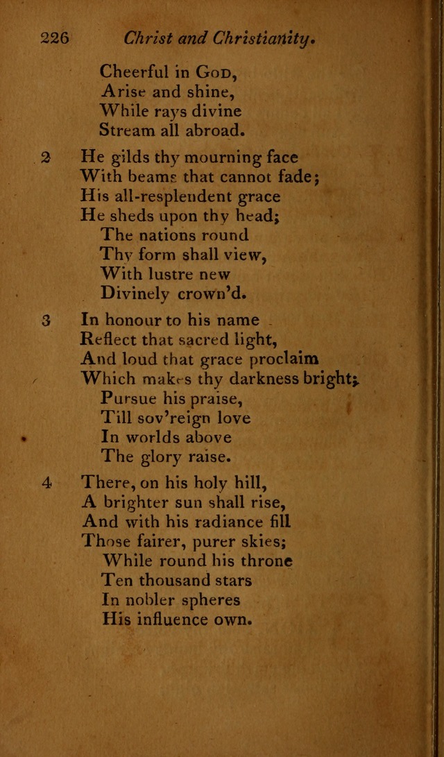 A Selection of Sacred Poetry: consisting of psalms and hymns, from Watts, Doddridge, Merrick, Scott, Cowper, Barbauld, Steele ...compiled for  the use of the Unitarian Church in Philadelphia page 226